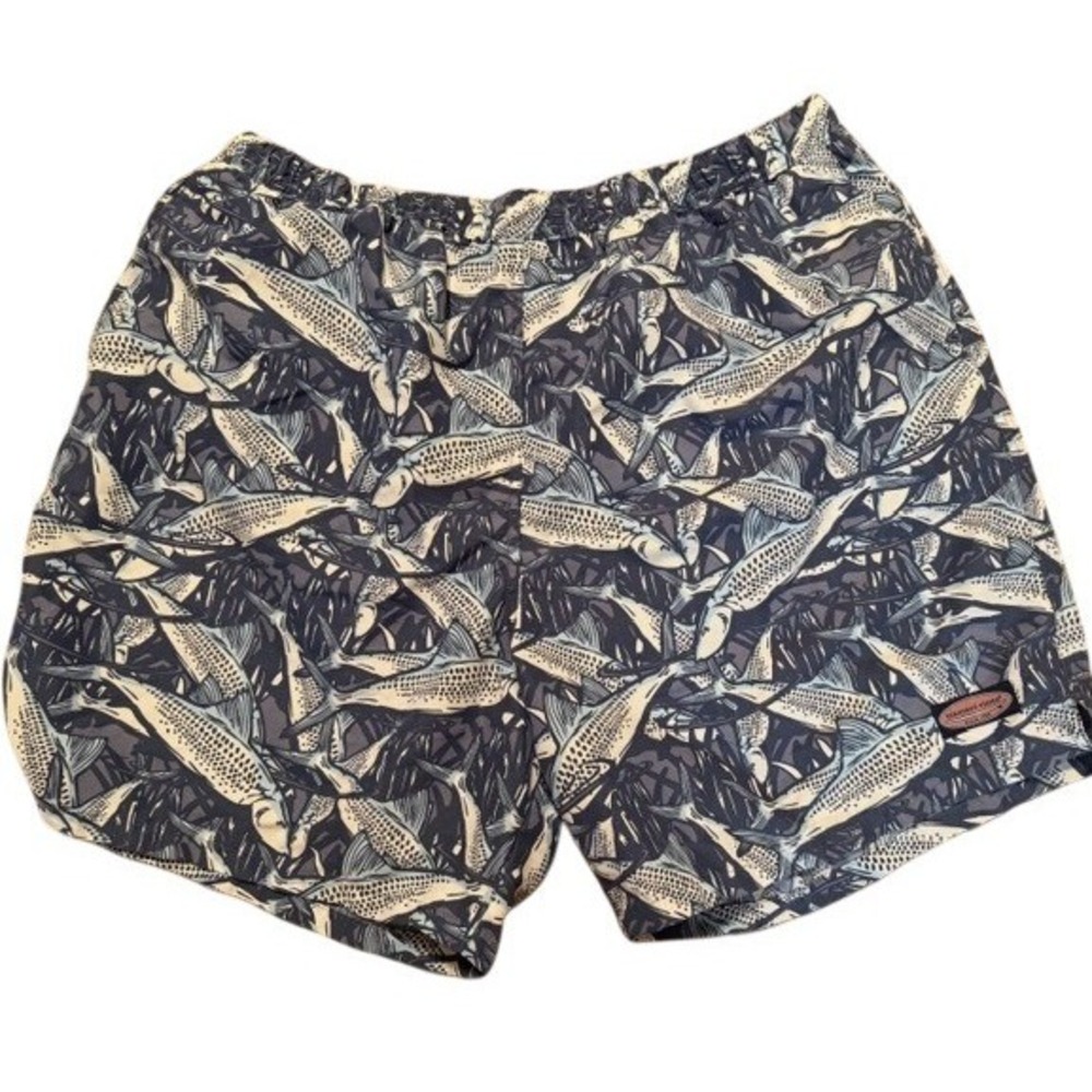Vineyard Vines‎ Mens Fish Print Swim Trunks Shorts Blue Size 2XL